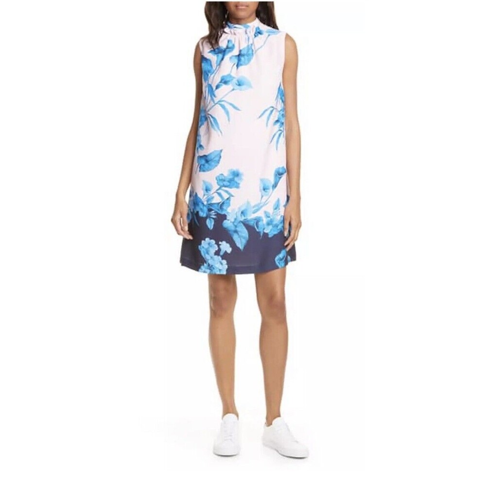 Ted Baker London Juniaa Fantasia Dusky Pink Tunic Dress Sz 2 US Sz 4-6 $295